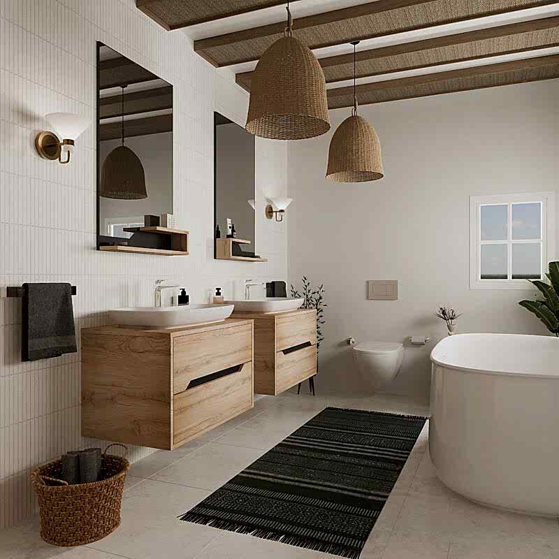 sarkıt aydınlatmalı banyo tasarımı